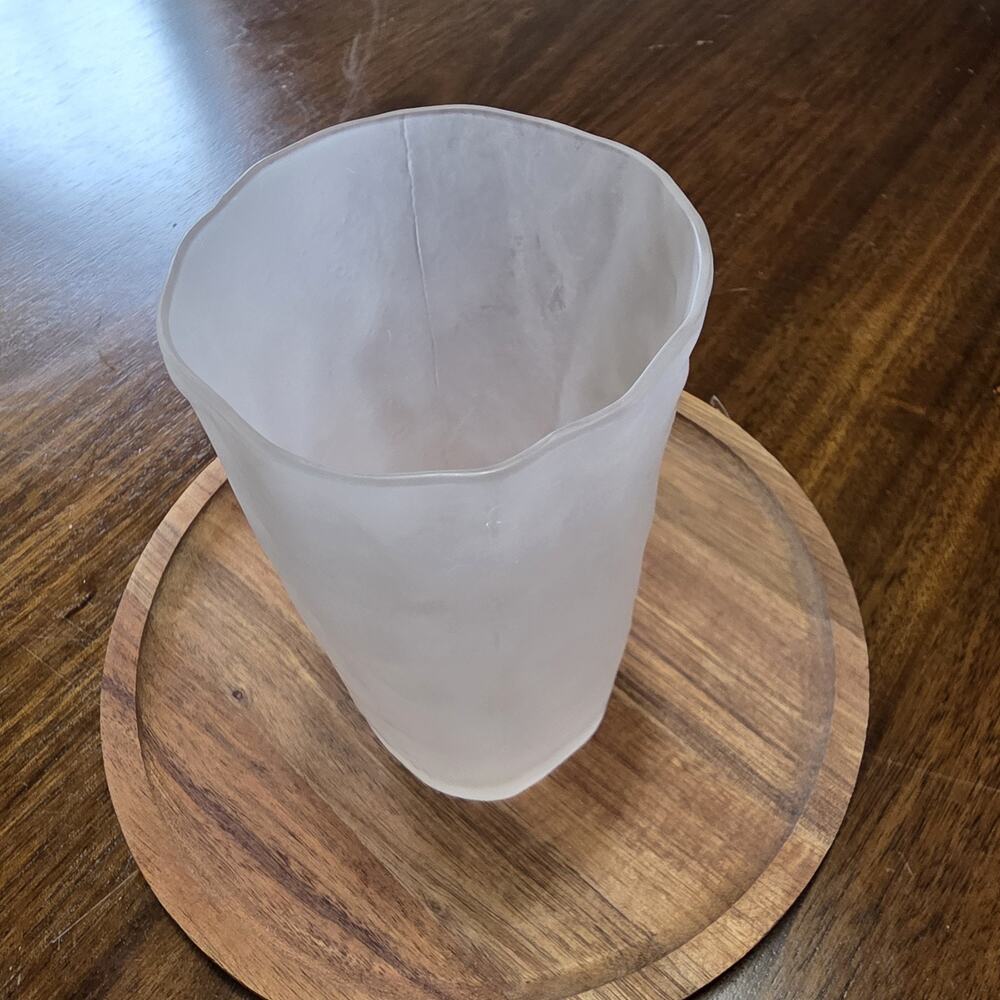 MORGANTOWN Glass EL MEXICANO Pattern Ice White Crinkle Glass tumbler 1933 Rare